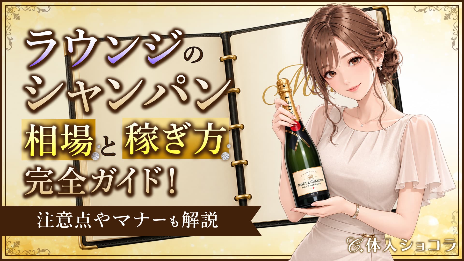 ラウンジのシャンパン相場と稼ぎ方完全ガイド！注意点やマナーも解説