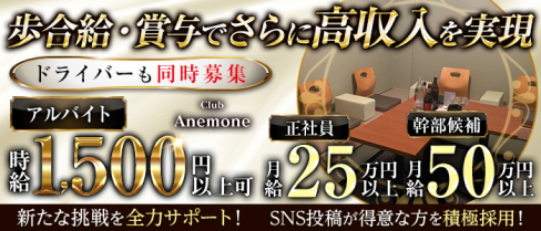 Club Anemone(アネモネ)【公式男性求人情報】(倉敷)のボーイ・男性求人