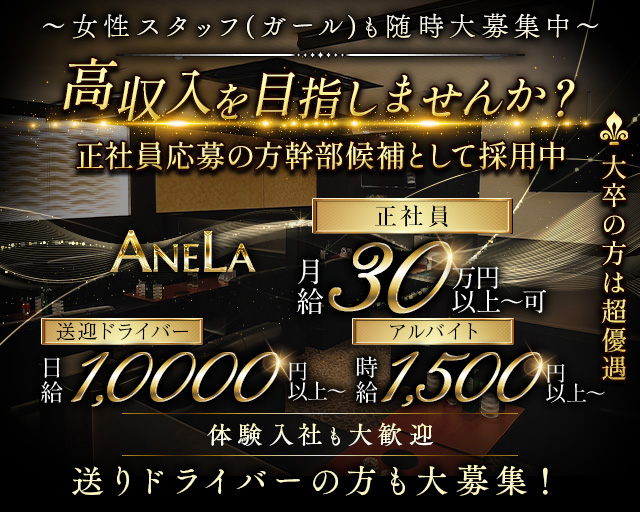 ANELA（アネラ）のキャバクラボーイ・黒服求人