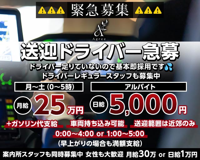 Agree（アグリー）のスナックボーイ・黒服求人