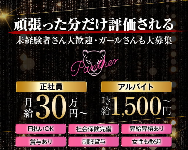 Panther 名古屋錦店(パンサー)のガールズバーボーイ・黒服求人