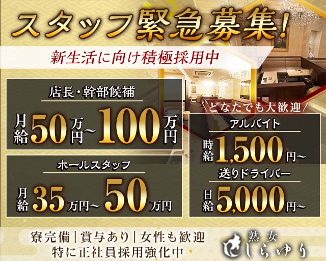 熟女クラブ しらゆりのラウンジボーイ・黒服求人