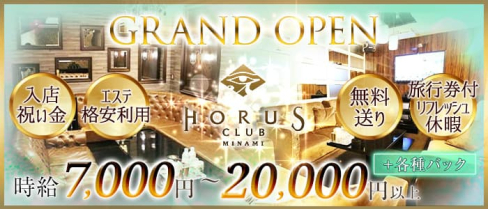CLUB HORUS MINAMI(ホルスミナミ)【公式求人・体入情報】(難波ニュークラブ)の求人・体験入店情報