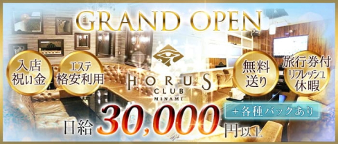 CLUB HORUS MINAMI(ホルスミナミ)【公式求人・体入情報】(難波ニュークラブ)の求人・体験入店情報