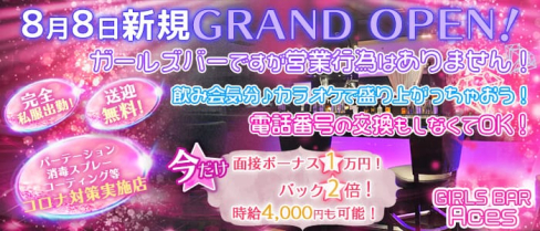 【三郷】GIRLS BAR Aces( エーシーズ)【公式求人情報】(南越谷ガールズバー)の求人・体験入店情報