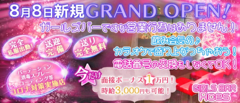 【三郷】GIRLS BAR Aces(エーシーズ)【公式求人情報】(南越谷ガールズバー)の求人・バイト・体験入店情報