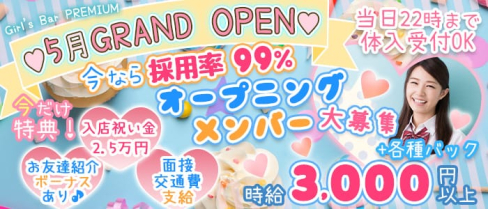 Girl's Bar PREMIUM(プレミアム) 【公式求人情報】(蒲田ガールズバー)の求人・体験入店情報