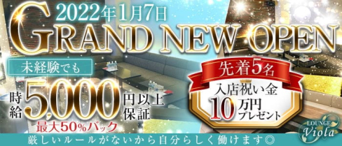 LOUNGE Viola(ヴィオラ)【公式求人・体入情報】(北新地会員制ラウンジ)の求人・体験入店情報