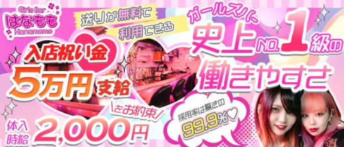 はなもも【公式求人情報】(松戸ガールズバー)の求人・体験入店情報