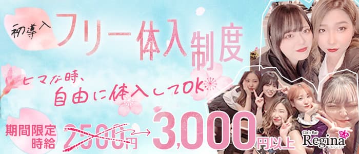 Girl's Bar Regina（レジーナ） の女性求人【体入ショコラ】
