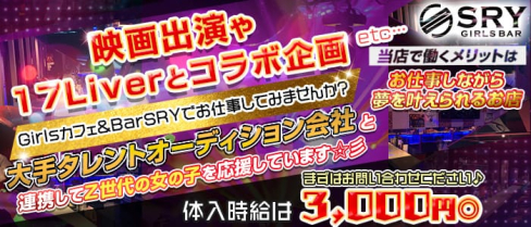 Café&Bar SRY(スライ)【公式求人情報】(五反田ガールズバー)の求人・体験入店情報