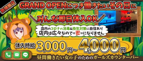 【24時間】カウンターバー らいおんはーと【公式求人・体入情報】(歌舞伎町ガールズバー)の求人・体験入店情報