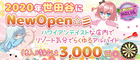 【小田急線祖師谷大蔵】コンカフェダーツ&バー DALIA (ダリア)【公式求人・体入情報】(歌舞伎町ガールズバー)の求人・体験入店情報
