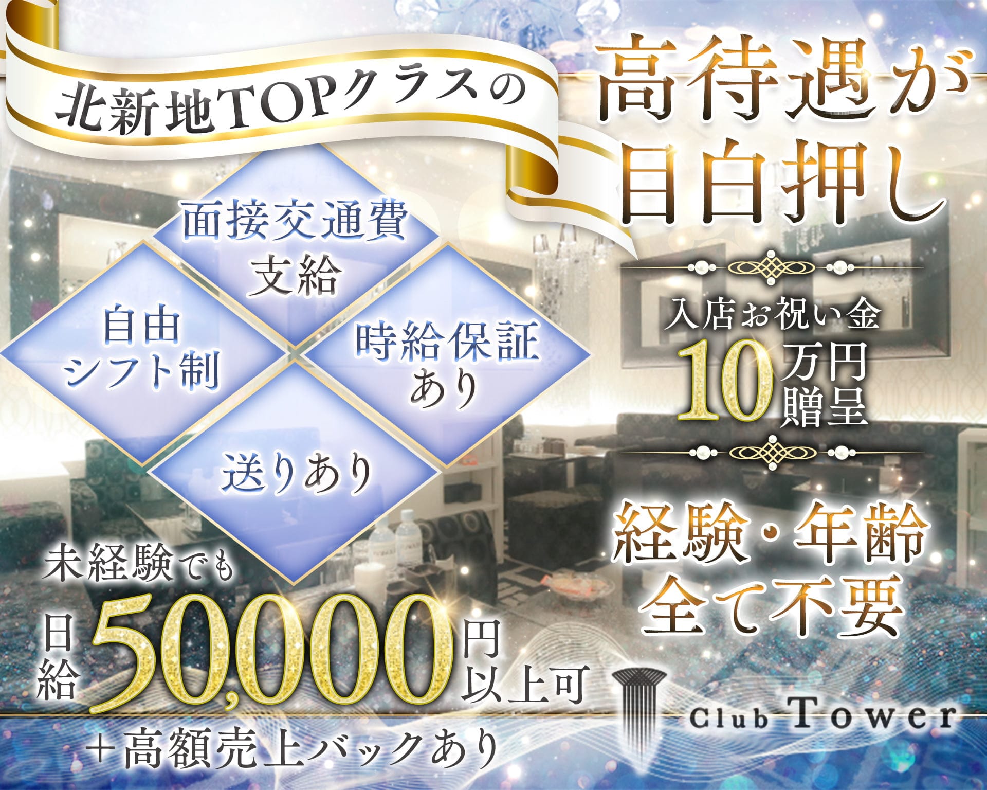 Club Tower（タワー） 北新地キャバクラ TOP画像