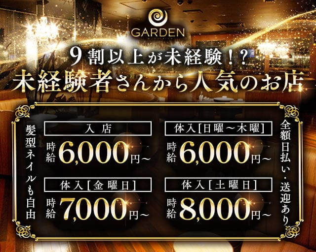 GARDEN in WONDERLAND（ガーデン・イン・ワンダーランド）のキャバクラ体入