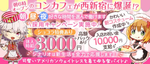 【西新宿】Girls Bar SCENARIO(シナリオ)【公式求人・体入情報】(歌舞伎町ガールズバー)の求人・体験入店情報