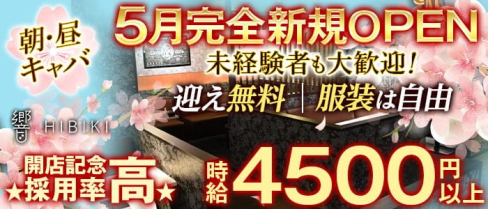 【朝・昼キャバ】響(ひびき)【公式求人・体入情報】(錦糸町昼キャバ・朝キャバ)の求人・体験入店情報