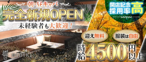 【朝・昼キャバ】響(ひびき)【公式求人・体入情報】(錦糸町昼キャバ・朝キャバ)の求人・体験入店情報