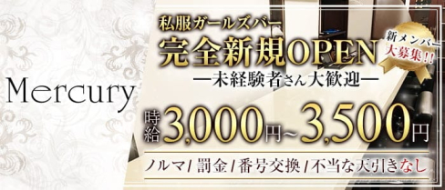 Mercury(マーキュリー)【公式求人・体入情報】(上野ガールズバー)の求人・体験入店情報