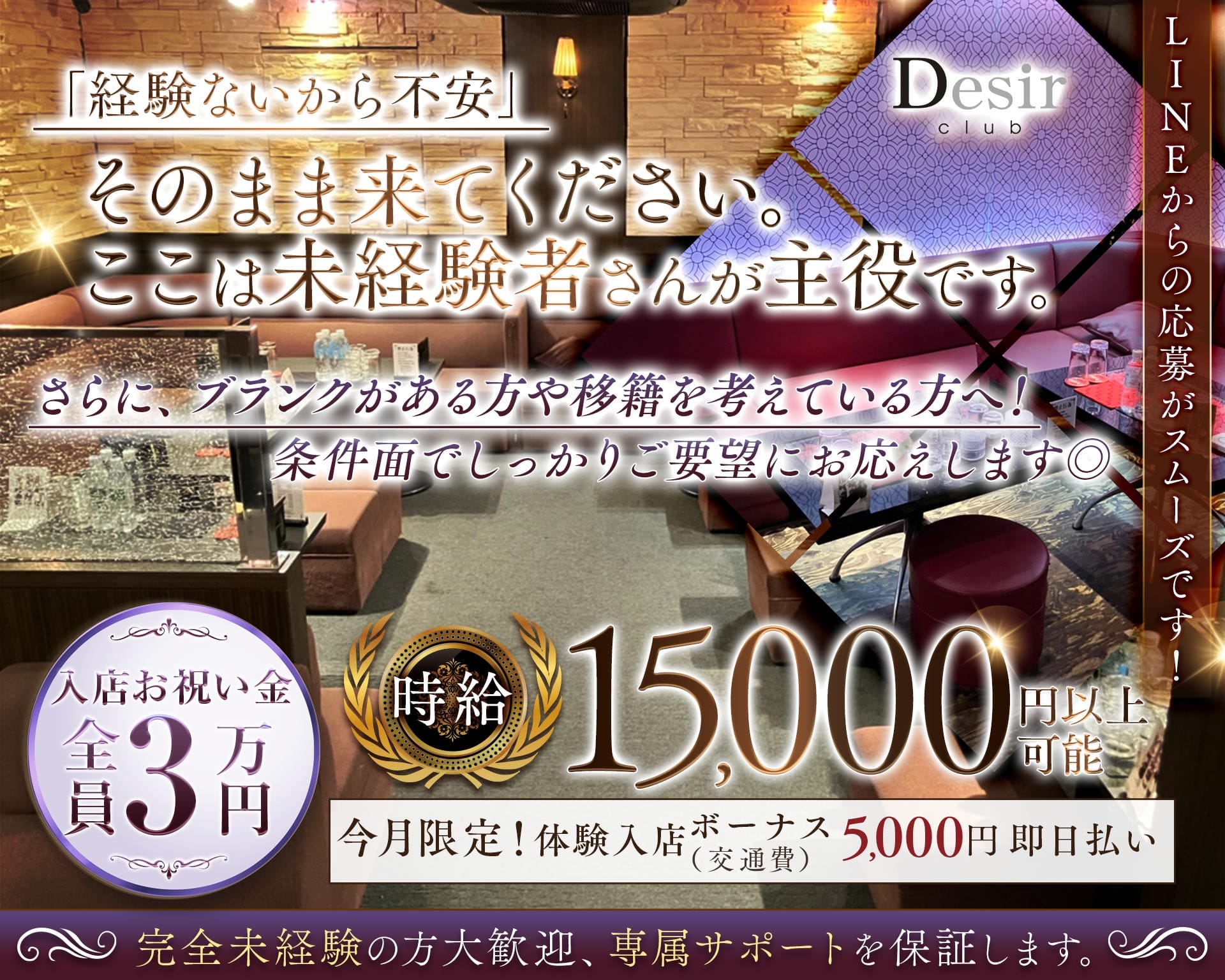 club Desir（デジール） 流川キャバクラ TOP画像