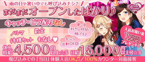 【昼・夜】PINK PLANET (ピンクプラネット)【公式求人・体入情報】(歌舞伎町ガールズバー)の求人・体験入店情報