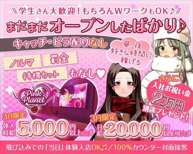 【昼・夜】PINK PLANET （ピンクプラネット） バナー