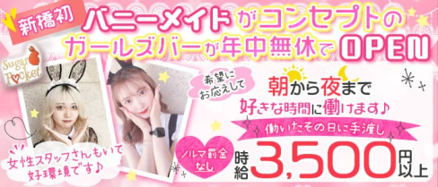 【朝昼夜】cafe & bar Sugar Pocket(シュガーポケット)【公式求人・体入情報】(新橋ガールズバー)の求人・体験入店情報