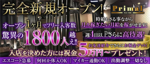 New Club Primal(ニュークラブプライマル)【公式求人・体入情報】(船橋キャバクラ)の求人・体験入店情報
