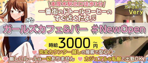 ガールズカフェ&バー Very(ベリー)【公式求人・体入情報】(本厚木ガールズバー)の求人・体験入店情報