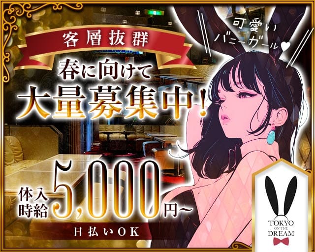 【飯田橋】Tokyo on the dream（トウキョウオンザドリーム）のキャバクラ体入