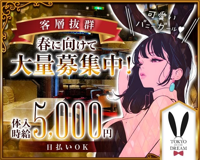 【飯田橋】Tokyo on the dream（トウキョウオンザドリーム）のキャバクラ体入