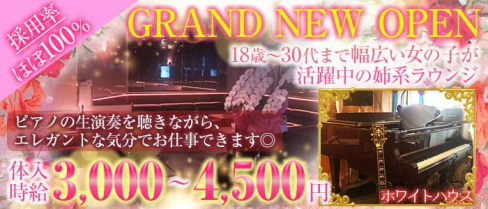 ピアノラウンジ ホワイトハウス【公式求人・体入情報】(関内姉キャバ・半熟キャバ)の求人・体験入店情報