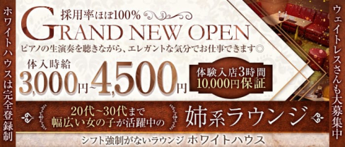 ピアノラウンジ ホワイトハウス【公式体入・求人情報】【公式出稼ぎ求人情報】(関内姉キャバ・半熟キャバ)の求人・バイト・体験入店情報
