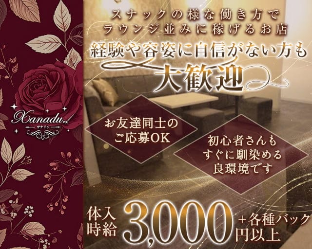 Xanadu.（ザナドゥ）のスナック体入