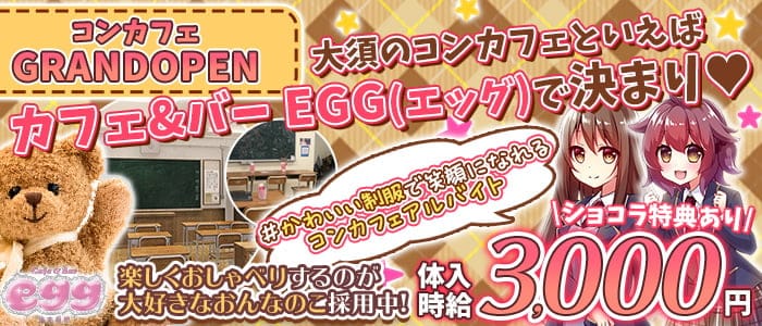 【大須コンカフェ】カフェ&バー　EGG(エッグ)【公式求人・体入情報】 錦ガールズバー バナー