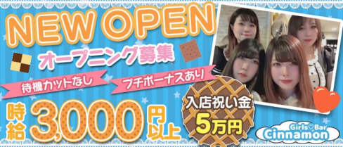 Girls Bar Cinnamon (シナモン)【公式求人・体入情報】(関内ガールズバー)の求人・体験入店情報