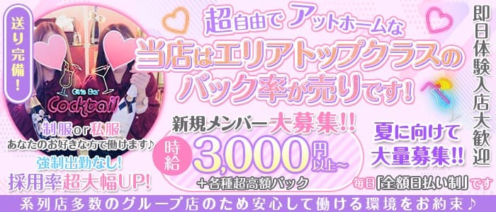 Girl's Bar Cocktail（カクテル）(町田ガールズバー)の求人・体験入店情報