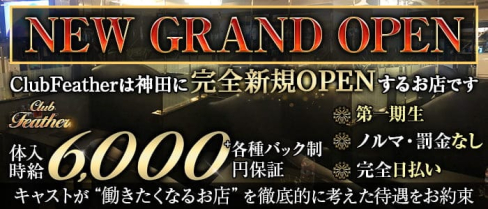 Club Feather (フェザー)【公式求人・体入情報】(神田キャバクラ)の求人・体験入店情報