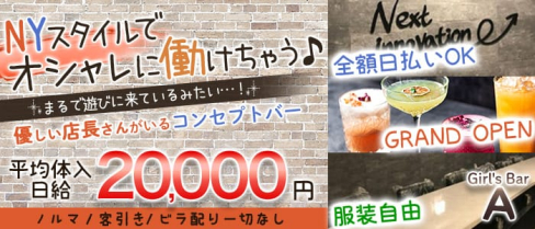 Girl's Bar A(エース)【公式求人・体入情報】(高田馬場ガールズバー)の求人・体験入店情報