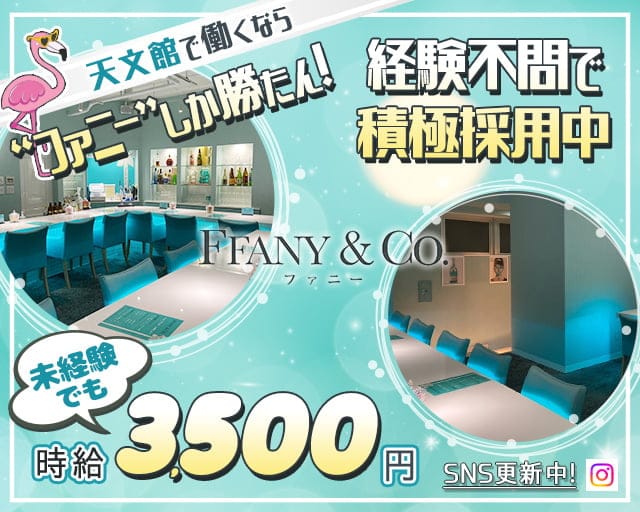 GIRLS BAR ffany&Co.（ファニー） の女性求人【体入ショコラ】
