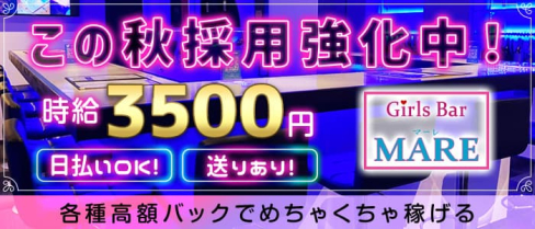 Bar MARE(マーレ)【公式求人・体入情報】(北浦和ガールズバー)の求人・体験入店情報