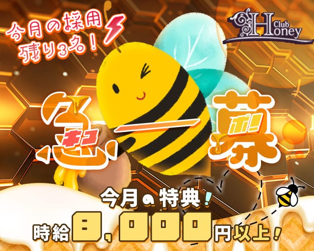 【甲府】Club Honey（クラブ ハニー）【公式求人・体入情報】 甲府キャバクラ バナー