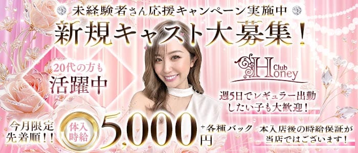【甲府】Club Honey（クラブ ハニー） 中央キャバクラ 未経験募集バナー
