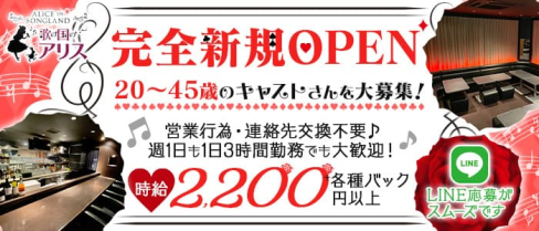歌の国のアリス【公式求人・体入情報】(春日部スナック)の求人・体験入店情報