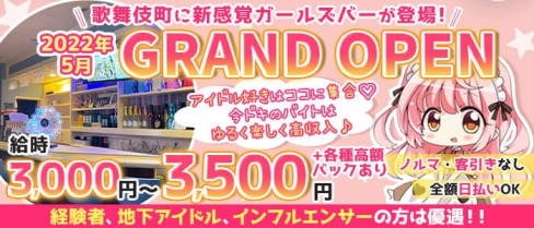 アイドルコンセプトカフェ&バーぎるてぃ☆【公式求人・体入情報】(歌舞伎町ガールズバー)の求人・体験入店情報