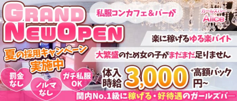 Cafe&BarAlice(カフェ&バーアリス)【公式求人・体入情報】(関内ガールズバー)の求人・体験入店情報