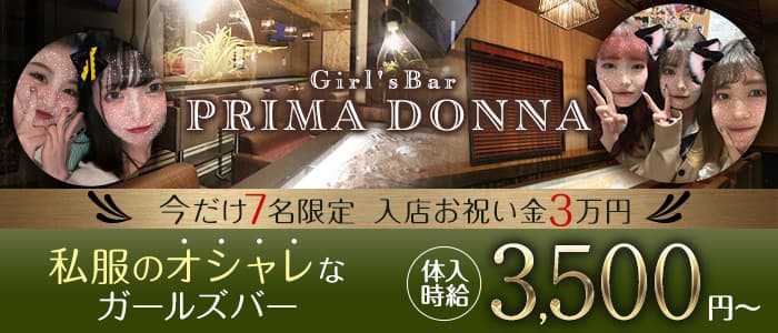 Girl's Bar PRIMADONNA 錦糸町店(プリマドンナ)【公式求人・体入情報】 錦糸町ガールズバー バナー