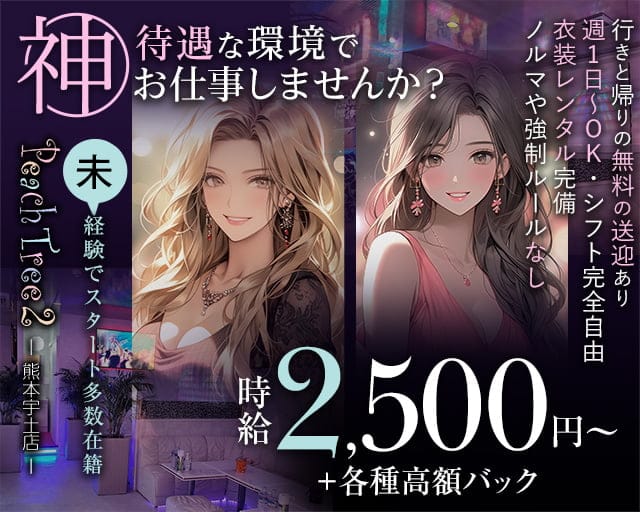 Peach Tree 2 熊本宇土店 （ピーチツリーツー）のキャバクラ体入