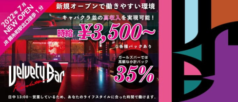 Velvety Bar(ベルベッティーバー)【公式求人・体入情報】(錦糸町ガールズバー)の求人・体験入店情報