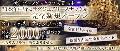 luxury snack HILLS(ラグジュアリースナックヒルズ)【公式求人・体入情報】(中野ガールズラウンジ)の求人・体験入店情報